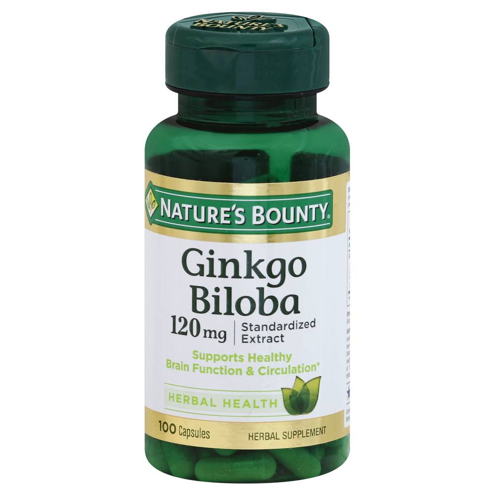 Nature's Bounty Ginkgo Biloba Supplement (100 ct)