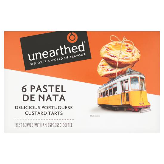 Unearthed Frozen Pastel De Nata Portuguese Custard Tart ( 6ct)
