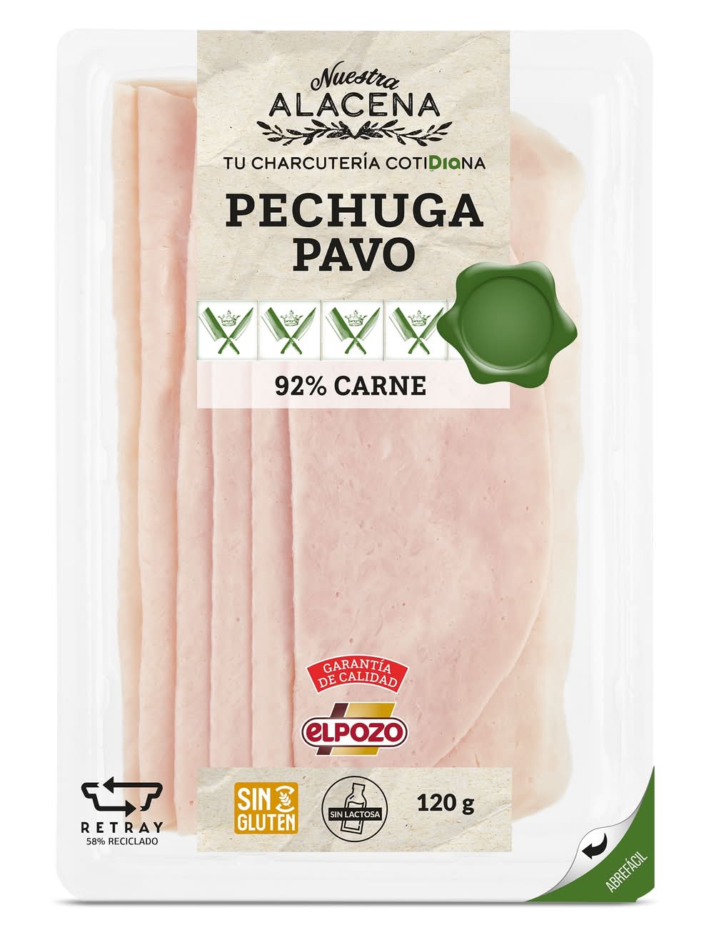 Pechuga De Pavo 92% Dia Nuestra Alacena Sobre 120 G