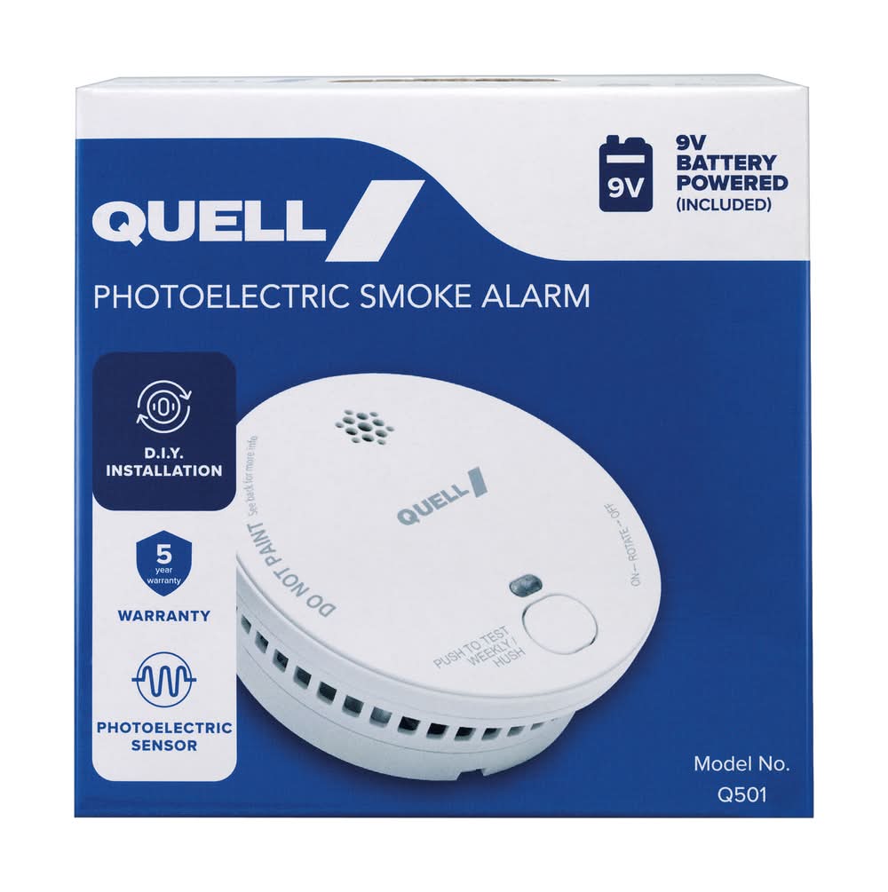 Quell 9V Q501 Photoelectric Smoke Alarm - Trade Box