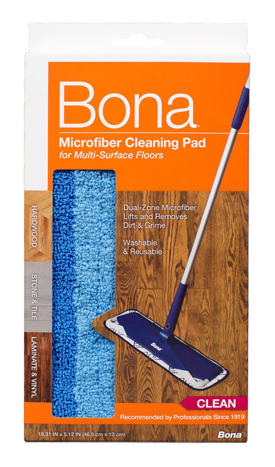 Bona Microplus 15 In. Flat Microfiber Deep Clean Pad 1 Pk