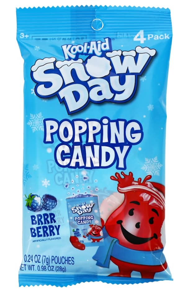 Kool-Aid Snow Day Popping Candy, 0.98 oz. 4-pack