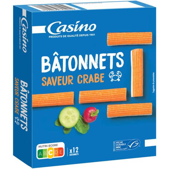 Casino Bâtonnets Surimi Saveur Crabe MSC 200g