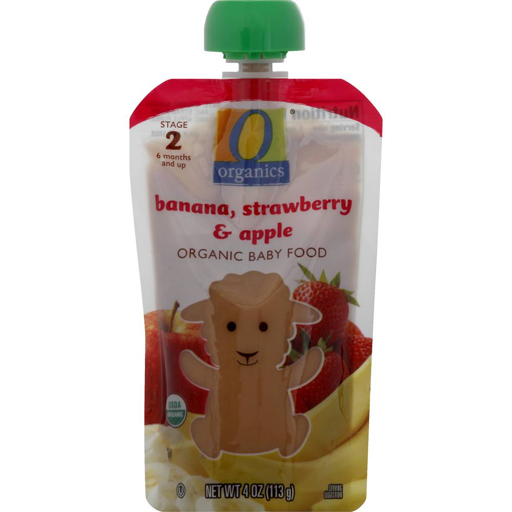 O Organics Organic Banana Strawberry & Apple Baby Food Stage 2