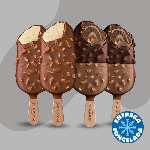 2 Magnum Almendras + 2 Magnum Chocolate con Chile