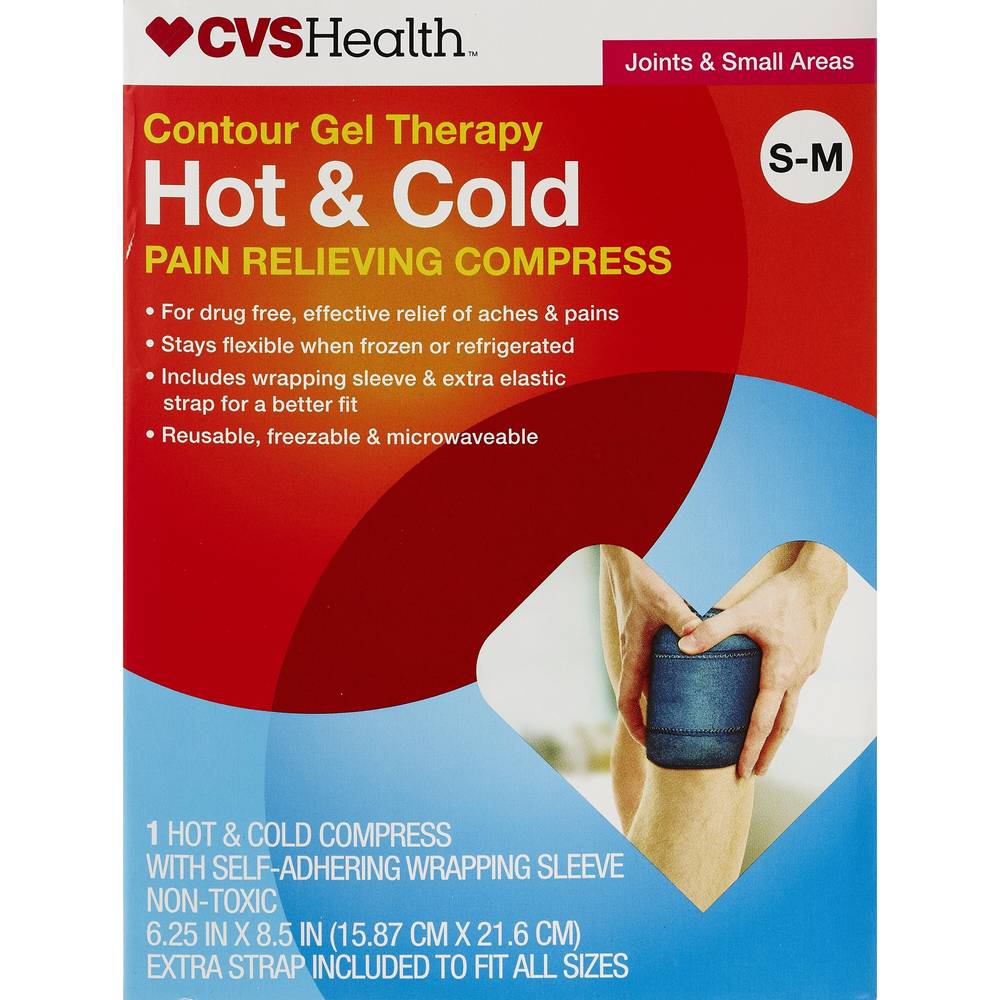 CVS Health Contour Gel Therapy Hot & Cold Pain Relieving Compress, S-M