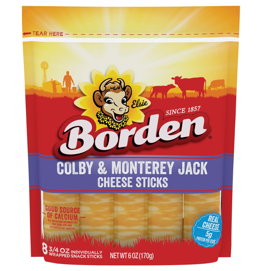 Borden Colby & Montery Jack Cheese Stick (6 oz, 8 ct)