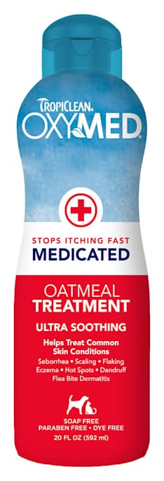 TropiClean OxyMed Medicated Oatmeal Treatment for Pets, 20 fl. oz.