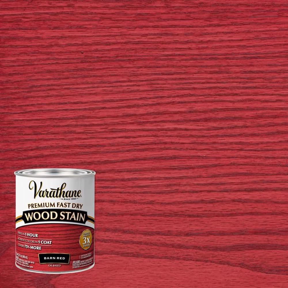 Varathane Semi-Transparent Barn Red Oil-Based Urethane Modified Alkyd Wood Stain 1 Qt