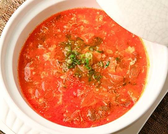 辣味蔬菜牛肉湯 Spicy Soup with Beef Tendons and Vegetables