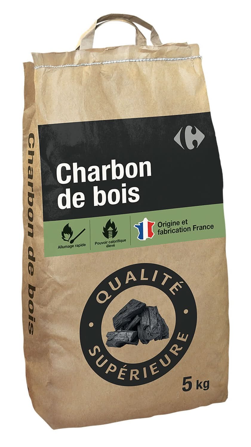 Carrefour - Charbon de bois qualité supérieure (200g)