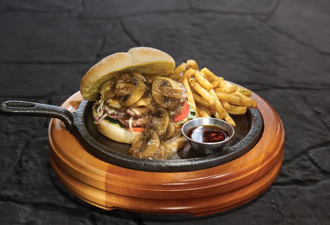 Hamburguesa Angus con Champiñones