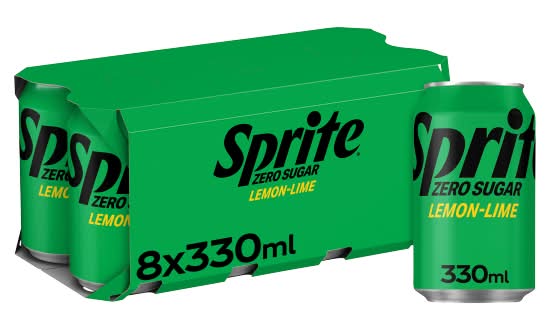 Sprite Lemon-Lime, Zero Sugar Soft Drink (8 x 330ml)