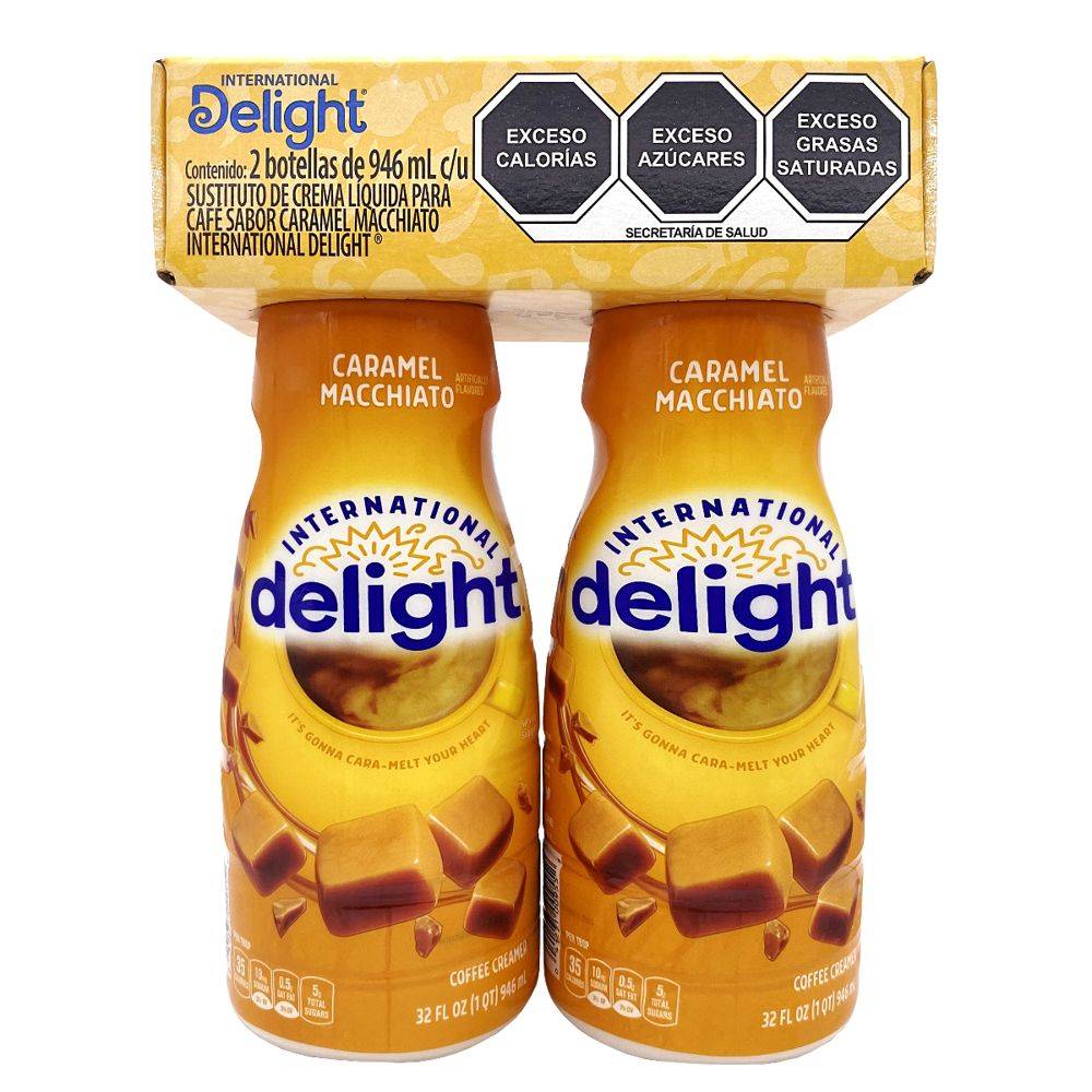 International Delight · Sustituto de crema líquida, caramel macchiato (2 un)