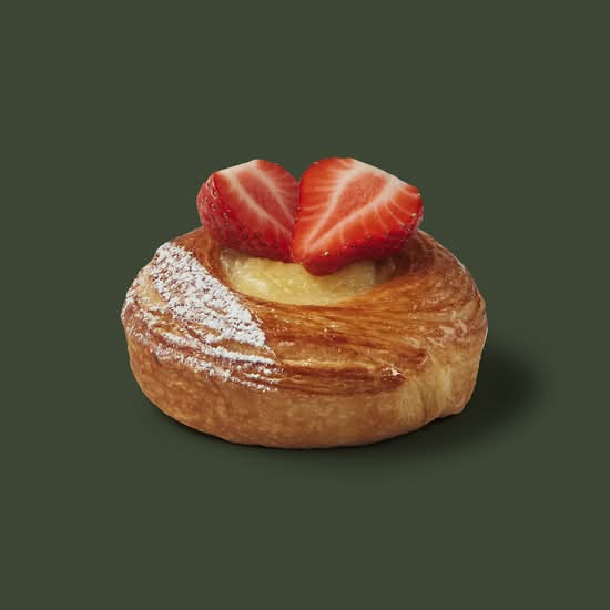 Strawberry & Vanilla Cream Croissant Bun