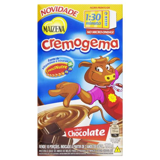 Maizena mingau cremogema sabor chocolate (caixa 200g)