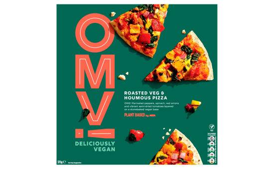 OMV! Deliciously Vegan Roasted Veg & Houmous Pizza 375G