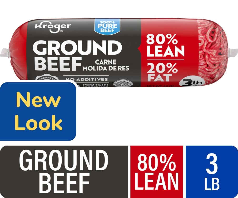 Kroger® 80/20 Ground Beef Roll 3 LB