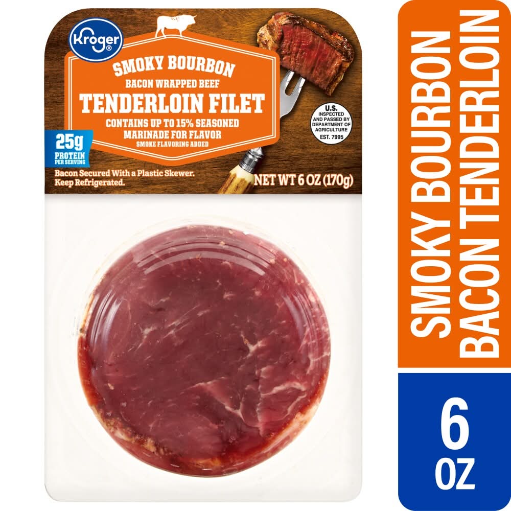 Kroger® Smoky Bourbon Bacon Wrapped Beef Tenderloin Filet