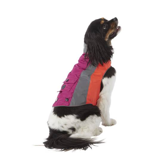 Arcadia Trail™ 3-in-1 Multi-Wear Reflective Dog Coat (Color: Pink, Size: 2X Large)