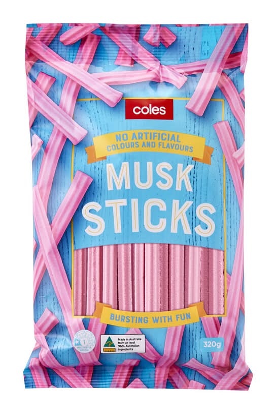Coles Musk Sticks (320g)