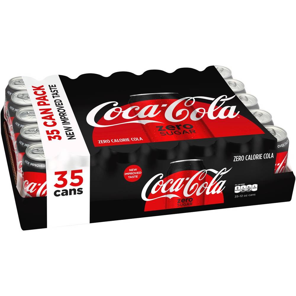 Coca-Cola Zero Sugar Cans, 12 fl oz, 35 Pack (1X35|Case of 1)