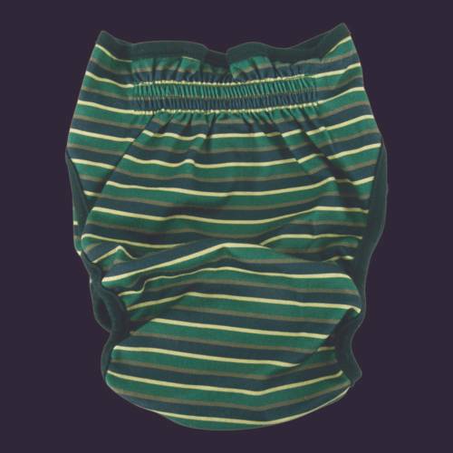 Play On Washable Diaper Cover With Stripes, Small, Green