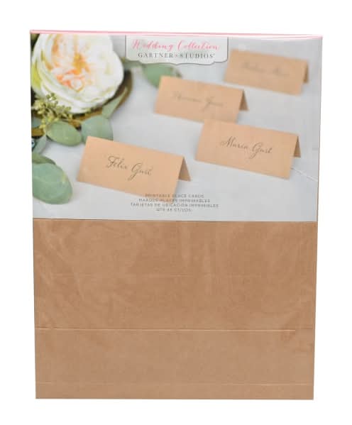 Gartner Studios® Kraft Printable Place Cards, 8 1/2" x 11", Pack Of 48