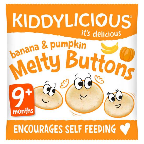 Kiddylicious Banana & Pumpkin Melty Buttons 9 Months+ 6g