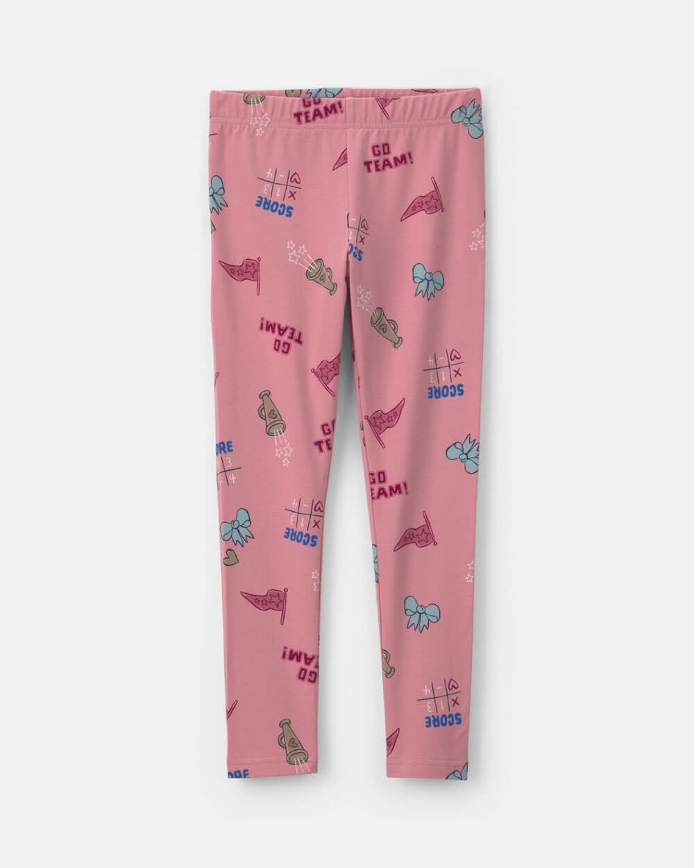 Girls School Spirit Pull-On Stretch Leggings - Pink - 4