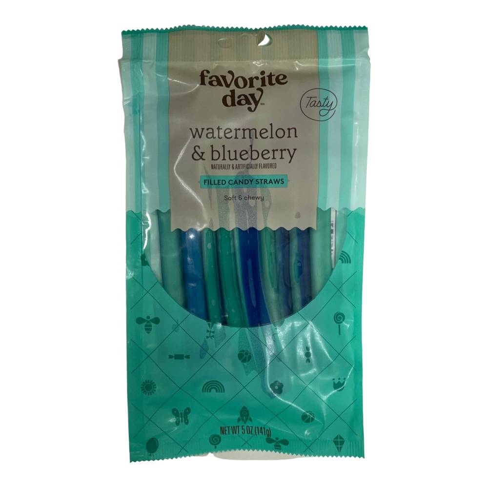 Favorite Day Filled Candy Straws (watermelon-blueberry )
