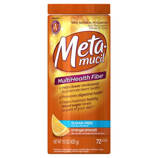 Meta Mucil Sugar Free Orange Psyllium Fiber Supplement