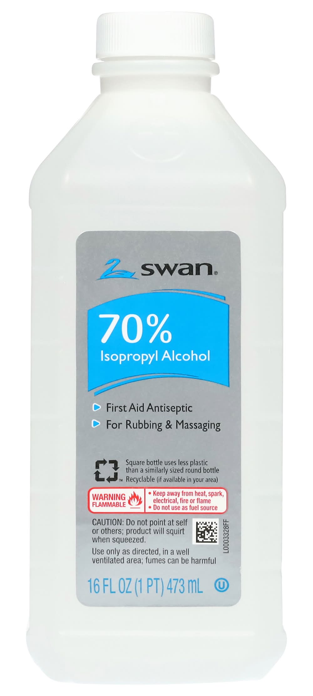 Swan First Aid Antiseptic 70% Isopropyl Alcohol (16 fl oz)