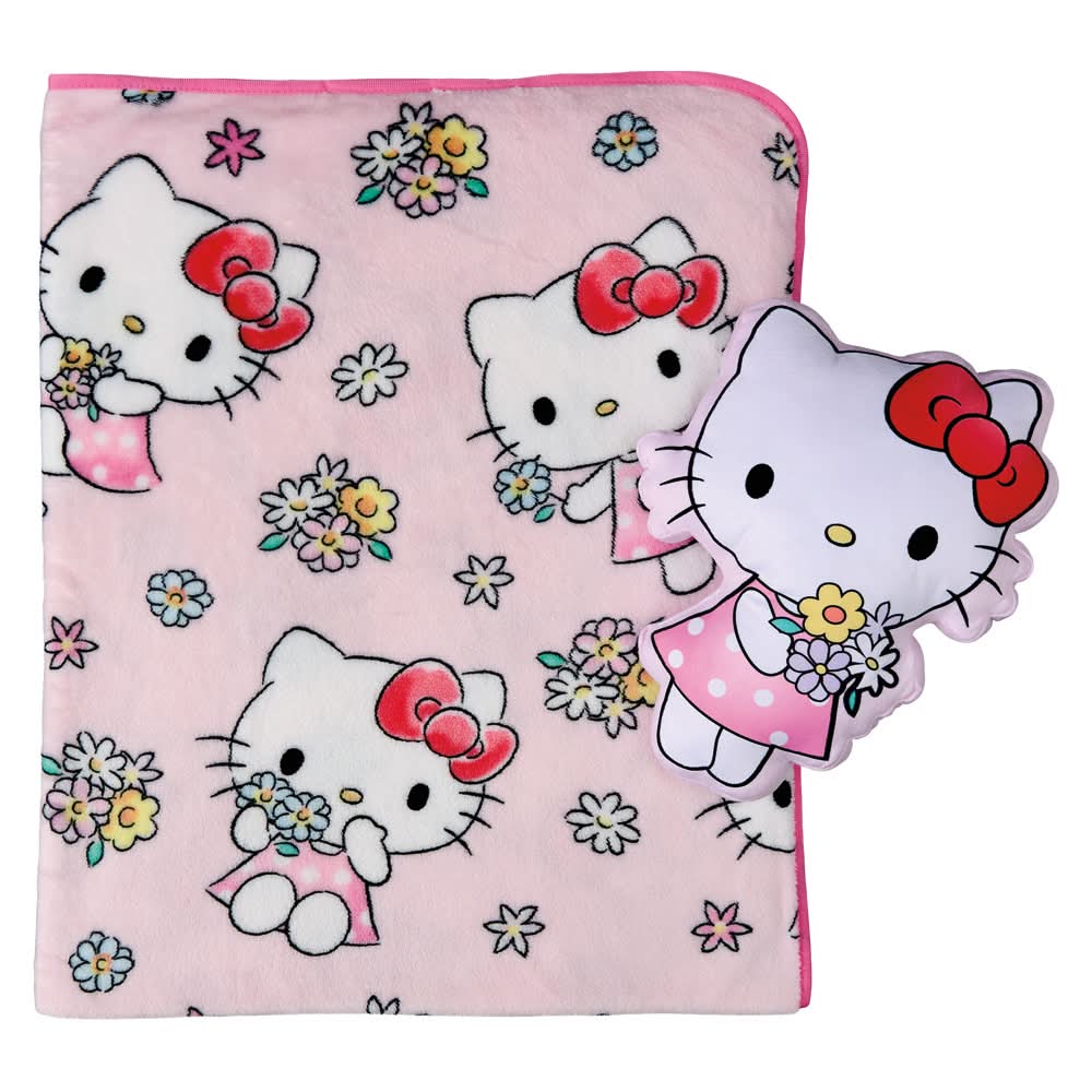 Licensed Character Pillow Buddy and Throw, Hello Kitty