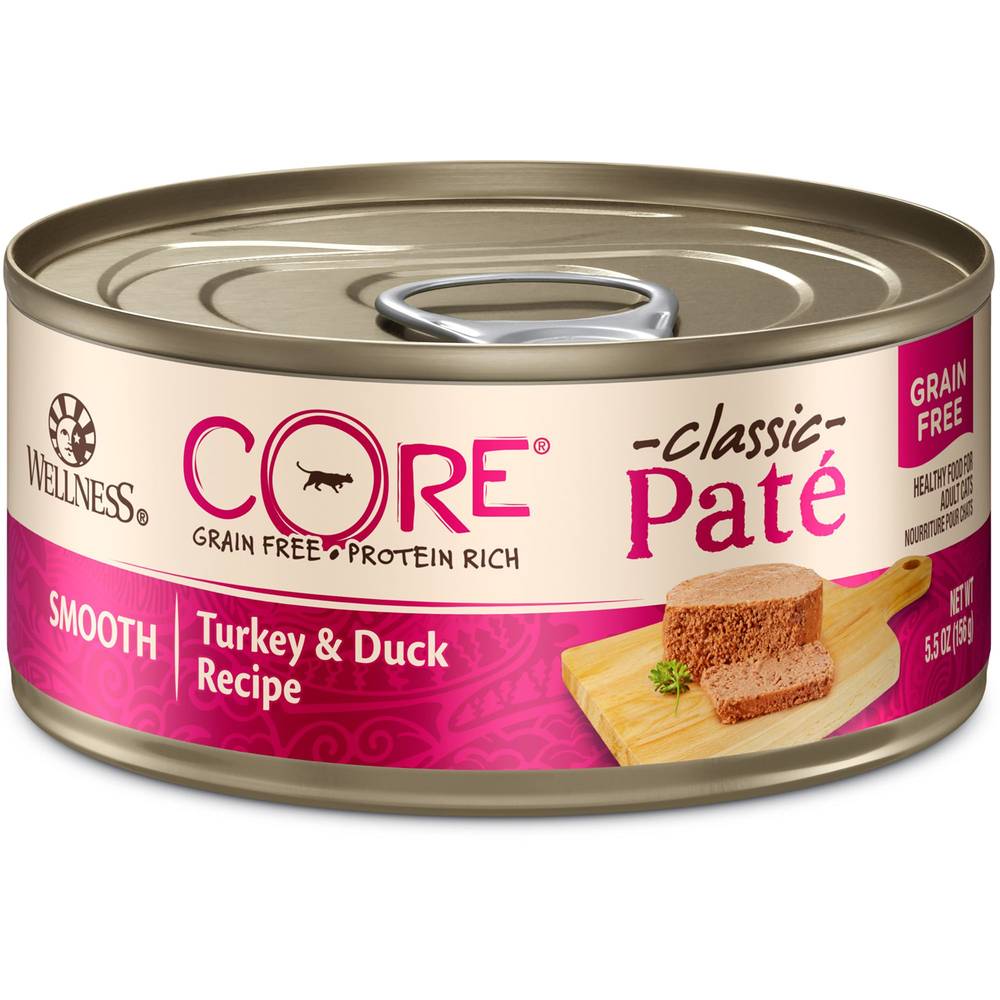 Wellness® CORE® Adult Cat Food - Natural, Grain Free (Flavor: Turkey & Duck, Size: 5.5 Oz)