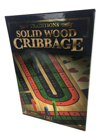 Cardinal Games Solid Wood Cribbage Board Game (1 set)