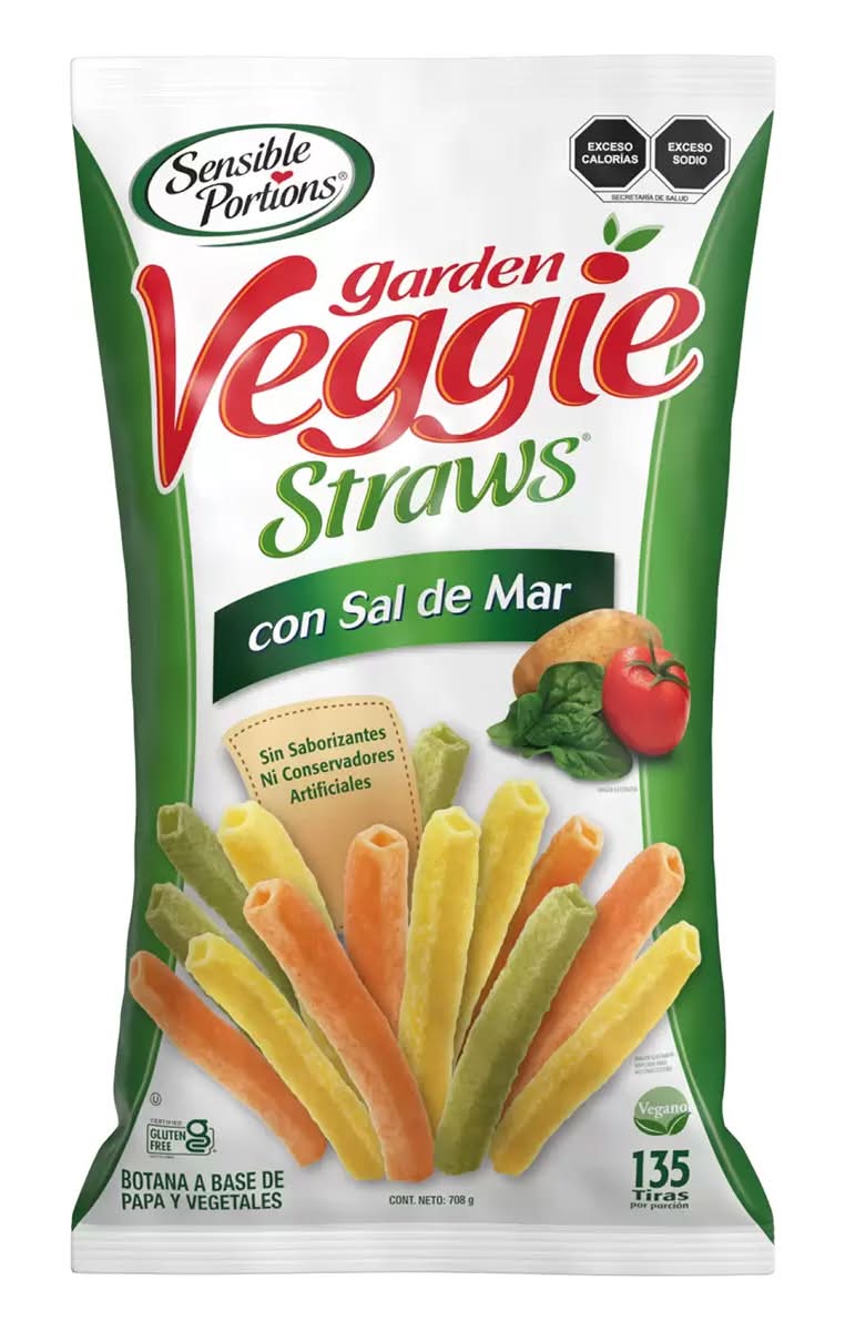 Garden Veggie Snacks · Straws botana a base de vegetales con sal de mar (708 g)