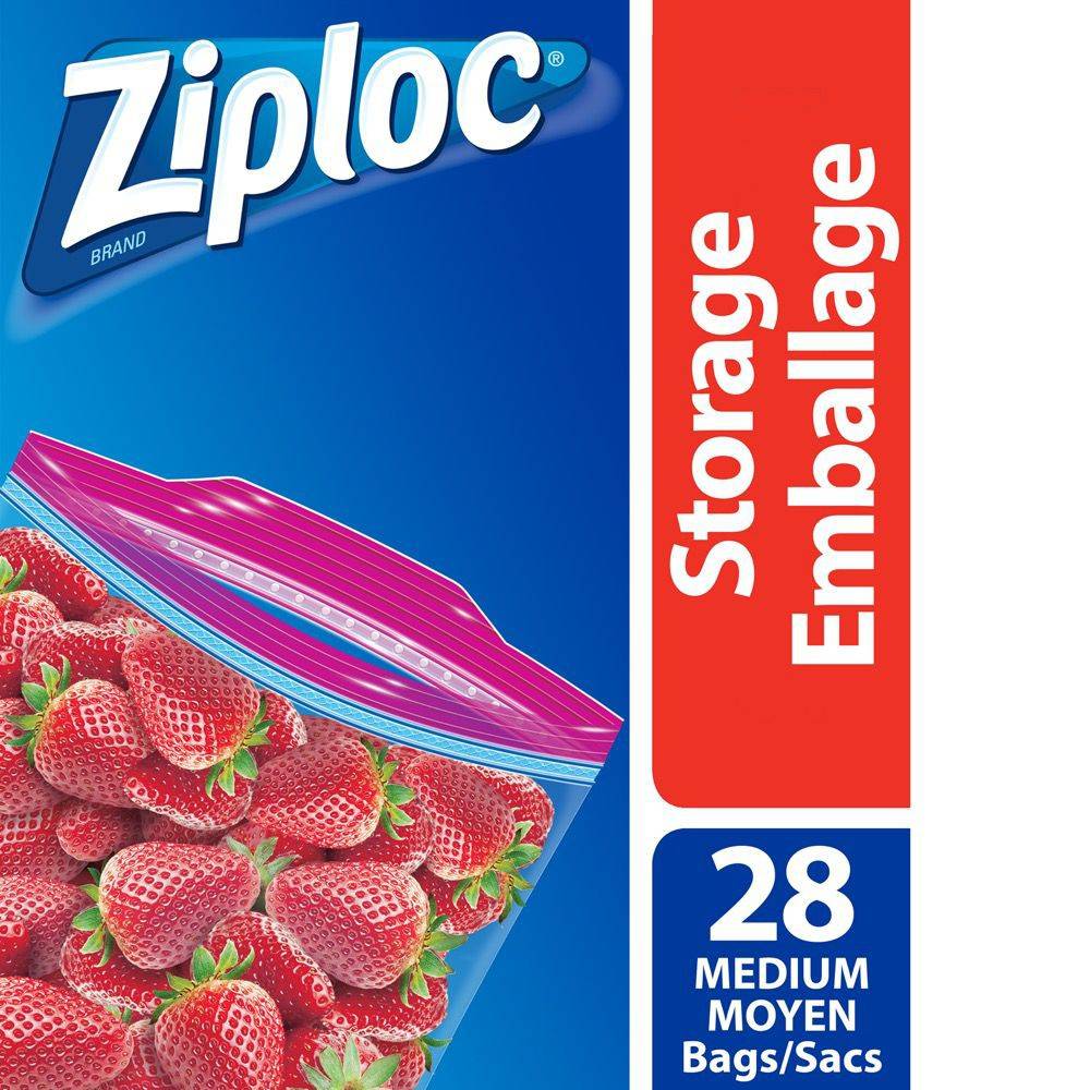 Ziploc sacs d'emballage moyens (28 un) - storage bags with grip n seal medium (28 units)