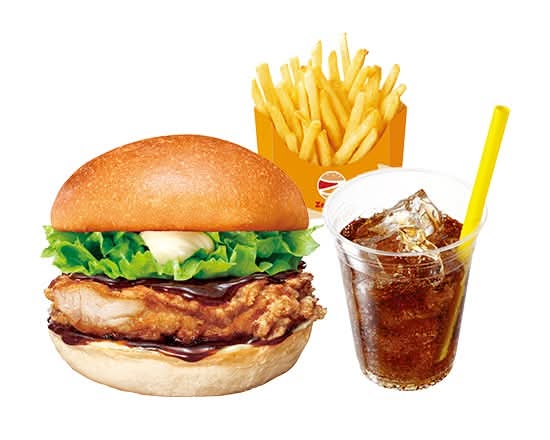 【セット】てりやきチキンバーガーTeriyaki Chicken Burger Set