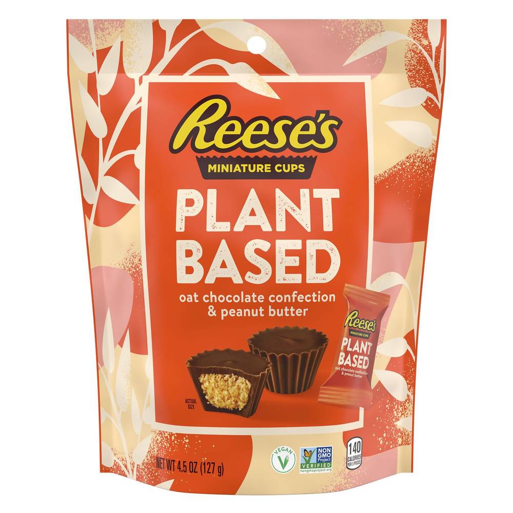 Reese'S, Miniatures Plant Based Oat Chocolate Confection Peanut Butter Cups Candy, 4.5 Oz