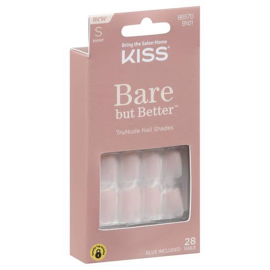 Kiss Bare But Better Bn01 Short Nails (28 ct)