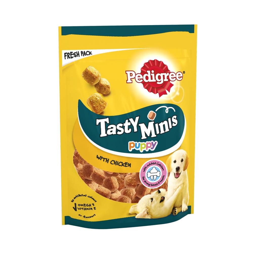 Pedigree Tasty Minis With Chicken Chewy Cubes Puppy Dog Treats (125g)