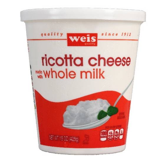 Weis Whole Milk Ricotta Cheese