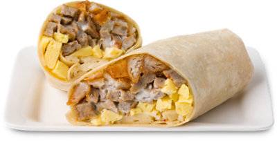Signature Cafe Breakfast Burrito Sausage Hot - Each (940 Cal) (Available After 10 Am)