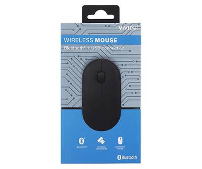 Black Bluetooth & USB Wireless Mouse