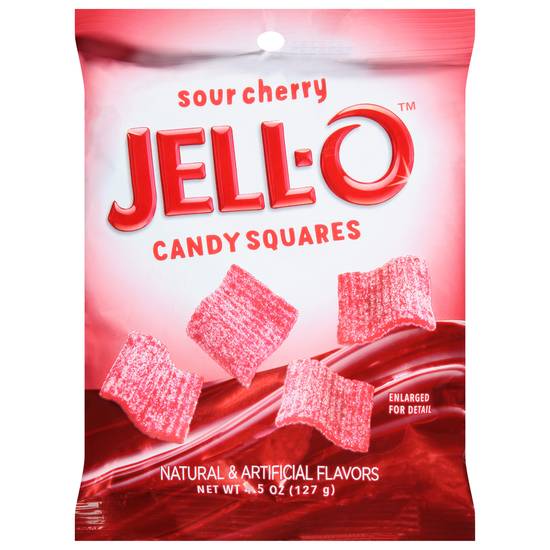 Jell-O Squares Candy (sour cherry)