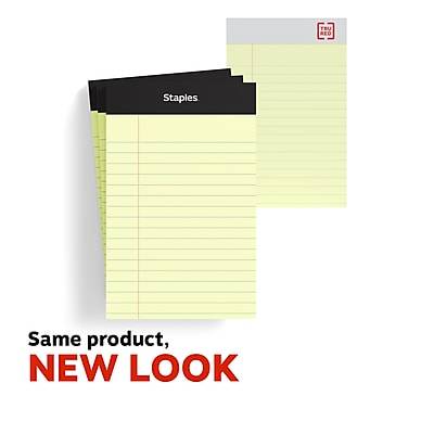 Staples® Mini Legal Notepad, 3 x 5, Narrow Ruled, Canary, 50 Sheets/Pad, 3/Pack (36312)