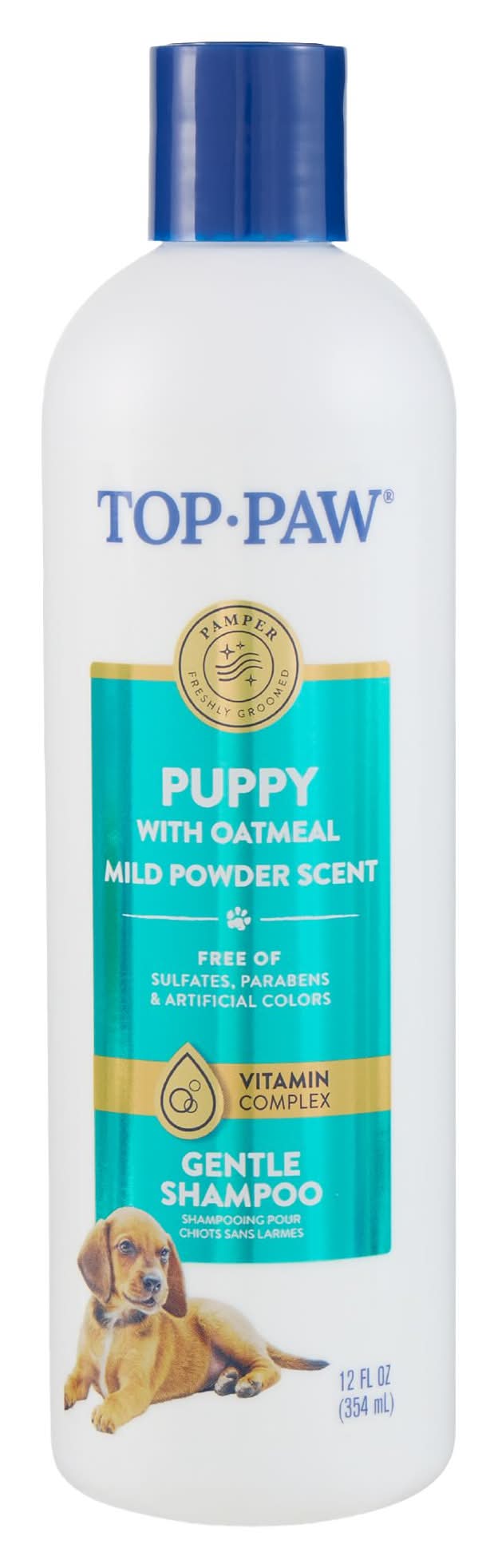 Top Paw® Puppy Gentle Shampoo with Oatmeal - Mild Powder Scent 12 oz (Size: 12 Fl Oz)