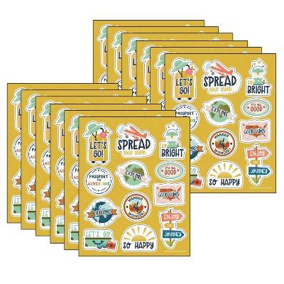 Carson Dellosa Education Let's Explore Think Positive Motivational Stickers, 72 Per Pack, 12 Packs