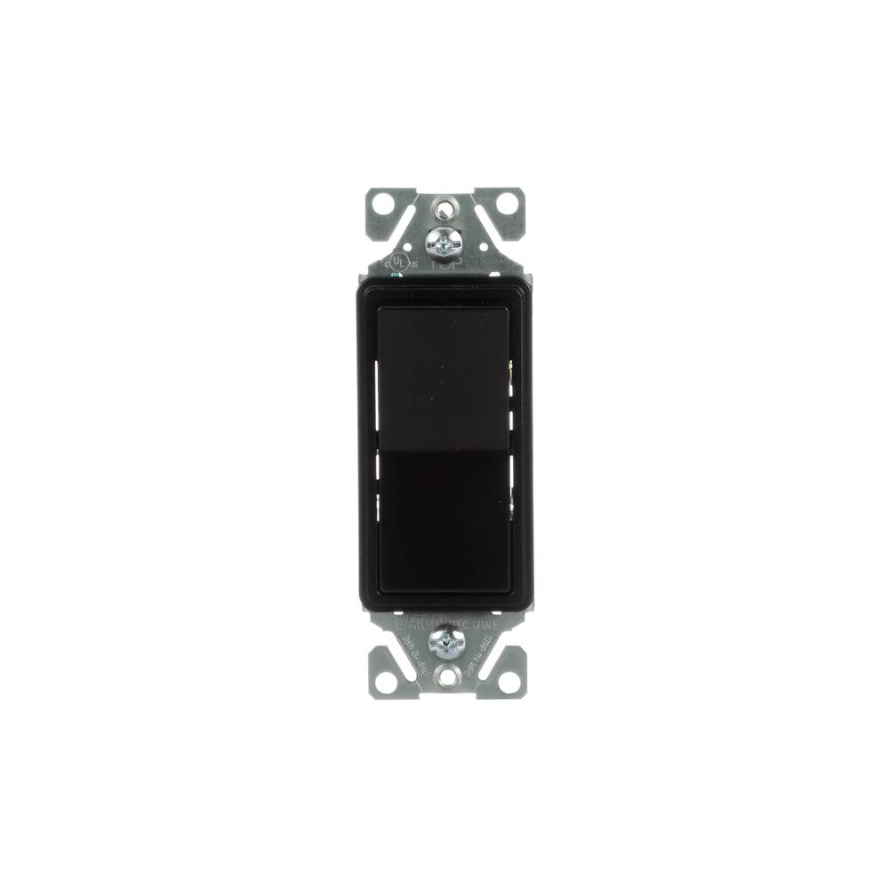 Eaton 15-amp 3-way Rocker Light Switch, Black | 7503BK-BX-LW